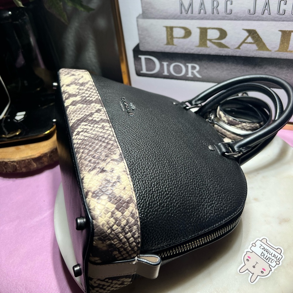 Coach Mini Sierra Satchel Black and grey Satchel with Exotic Accents EUC - Picture 11 of 14